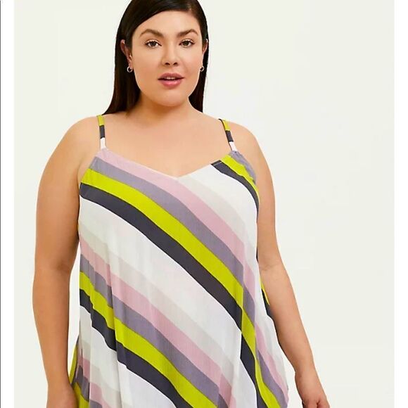TORRID SOPHIE - MULTI STRIPE
CRINKLE GAUZE SWING CAMI - Picture 1 of 4